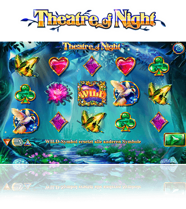 Die Walzen des Theatre of Night Slots.