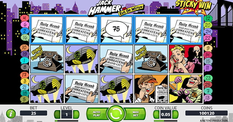 Jack Hammer Slot with Sticky Wins